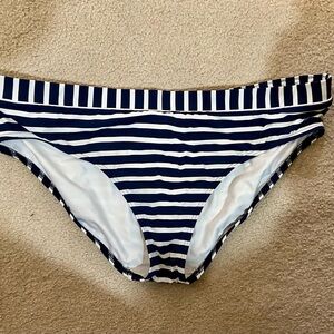 Last Chance Before I Donate! Lands' End Navy and White Hipster Swim Bottom